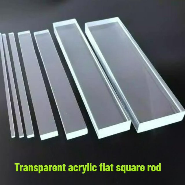 2 Stück quadratische Acryl-Kunststoff-Stäbe aus extrudiertem Acryl, transparent, verschiedene Längen von 100 mm bis 500 mm - Bild 1