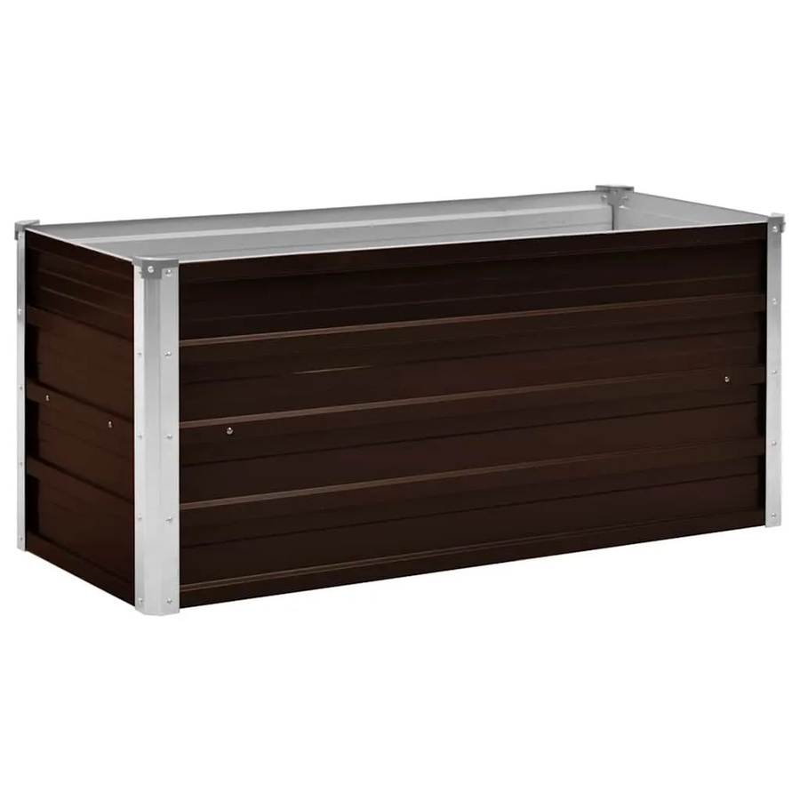 DELUKE Hochbeet OSKAR aus verzinktem Stahl in Braun, B/T/H: 100 x 40 x 45 cm - Bild 2