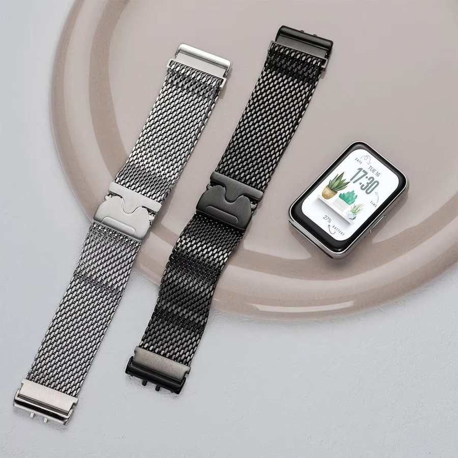 CHIICSMART Uhrenarmband Edelstahl, Milanaise, Silber, Unisex - Bild 2
