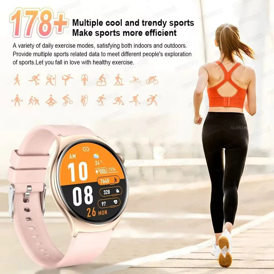 GUHUAVMI Smartwatch, GPS, Pink, Damen - Bild 6