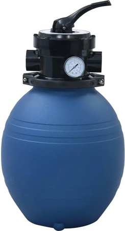 vidaXL Pool-Sandfilter mit 4-Wege-Ventil in Blau mit 300 mm Durchmesser