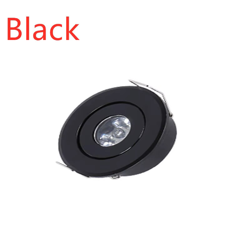 SICCSAEE Mini LED Einbauleuchte rund dimmbar in Schwarz oder Weiß für Wohnzimmer, Schrank und Schlafzimmer - Bild 2