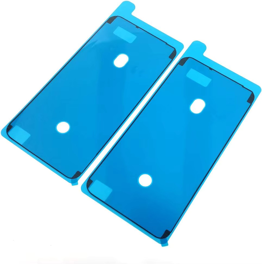 5 Stück Ersatz Frontbildschirmrahmen für Apple iPhone 6s 7 8 Plus SE2 SE3 mit wasserdichtem Anti-Staub-Klebeband in Schwarz und Weiß sowie Blau - Bild 3