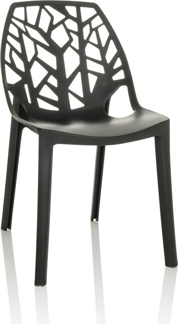 hjh OFFICE Outdoor Stuhl ARTIFO TRI aus mattem Polypropylen ohne Armlehnen - Bild 1