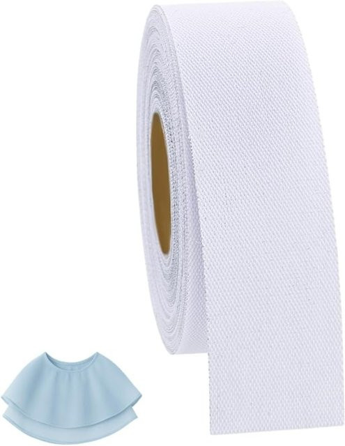 Fishbone Saumband zum Nähen in Weiß, Breite: 3,3 cm, 10,9 Yards Boning Strip Saum Guide und Blindsaum-Band - Bild 1