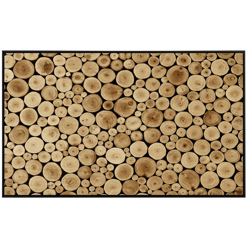 papermoon EcoHeat Infrarotheizung aus rundem Teakholz in Bunt mit Matt-Effekt, Wandmontage, App-Steuerung und Überhitzungsschutz, B/T/H: 120 x 60 x 60 cm - Bild 2