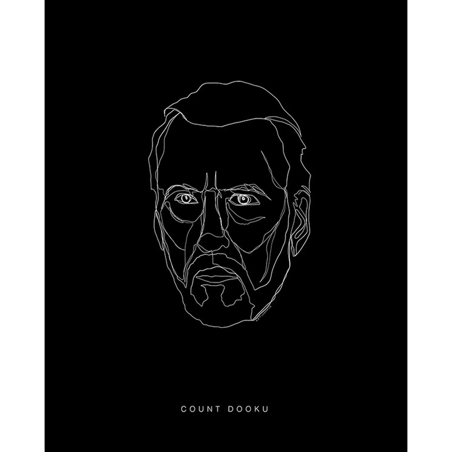 Disney Star Wars Dooku Poster Wandbild Schwarz-Weiß B: 40 cm, H: 50 cm - Bild 2