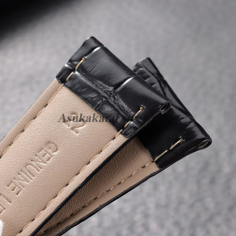 asukaband Uhrenarmband Leder, Schwarz, Herren und Damen - Bild 3