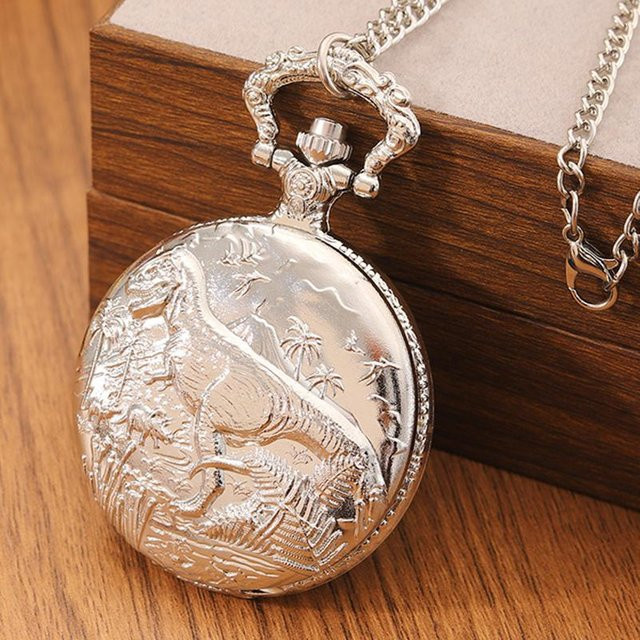 Taschenuhr Quarz, Messing, Weiß, Unisex - Bild 1
