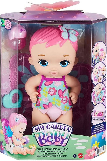 Mattel My Garden Baby Puppe mit Jasminduft, Schmetterling, Fütterspaß, ab 3 Jahren - Bild 1