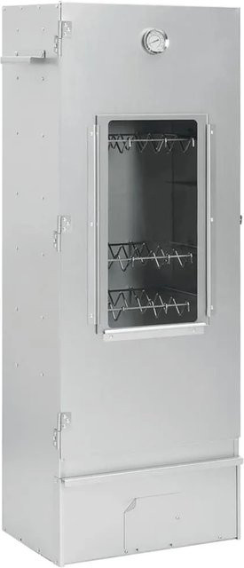 vidaXL Räucherofen mit Kaltrauchgenerator aus verzinktem Stahl in Silber mit Thermometer - Bild 1
