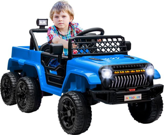 AIYAPLAY 12V Elektrisches Kinderauto mit Licht, Musik und Hupe in Hellblau