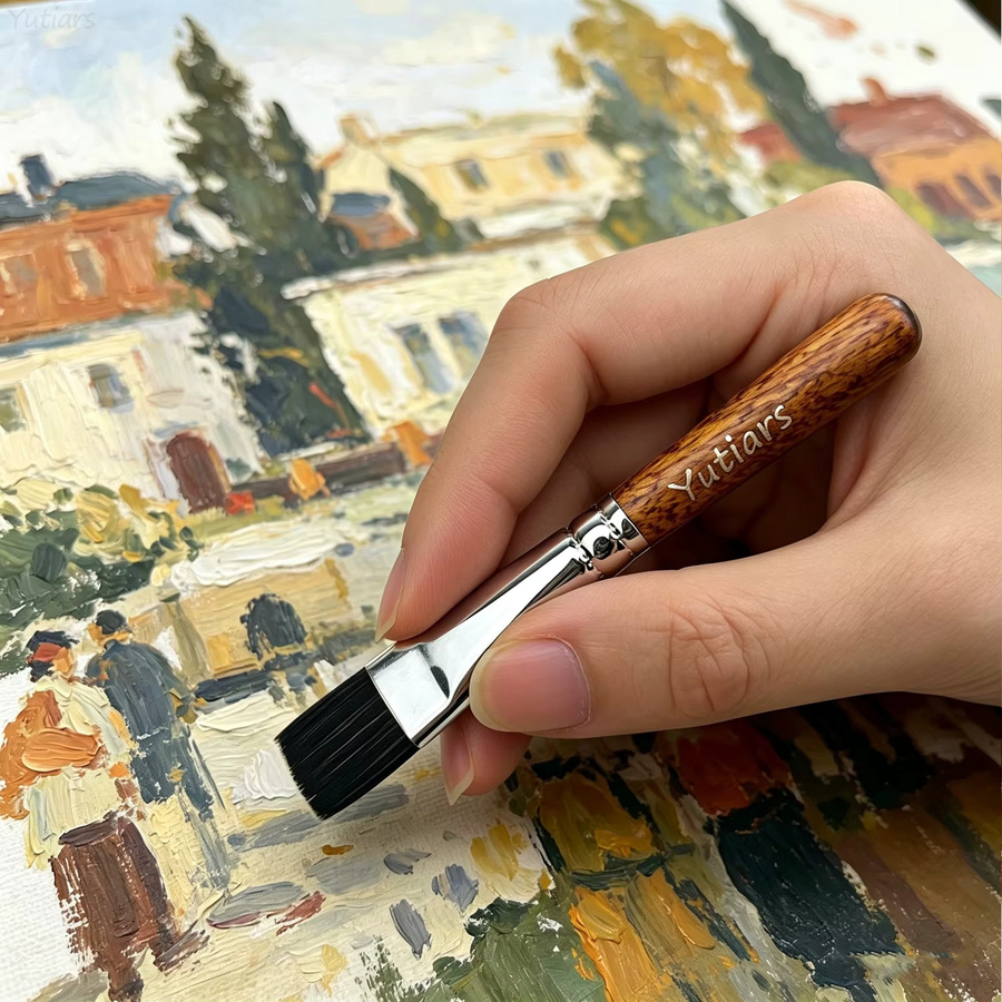 Yutiars 6-teiliges Kunstmalerei-Pinselset für Aquarell und Gouache in Braun - Bild 4