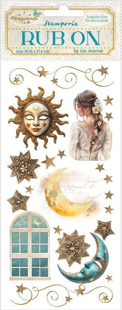 Rub On Transferfolie Masquerade Sun and Moon - Bild 1