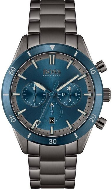 Hugo Boss Chronograph, Quarz, Edelstahl, 44 mm, Schwarz, Herren - Bild 1