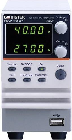 GW Instek Labornetzgerät PSW 40-27 in Grau, 1 Ausgang, einstellbar 0 - 40 V/DC und 0 - 27 A, 360 W - Bild 1