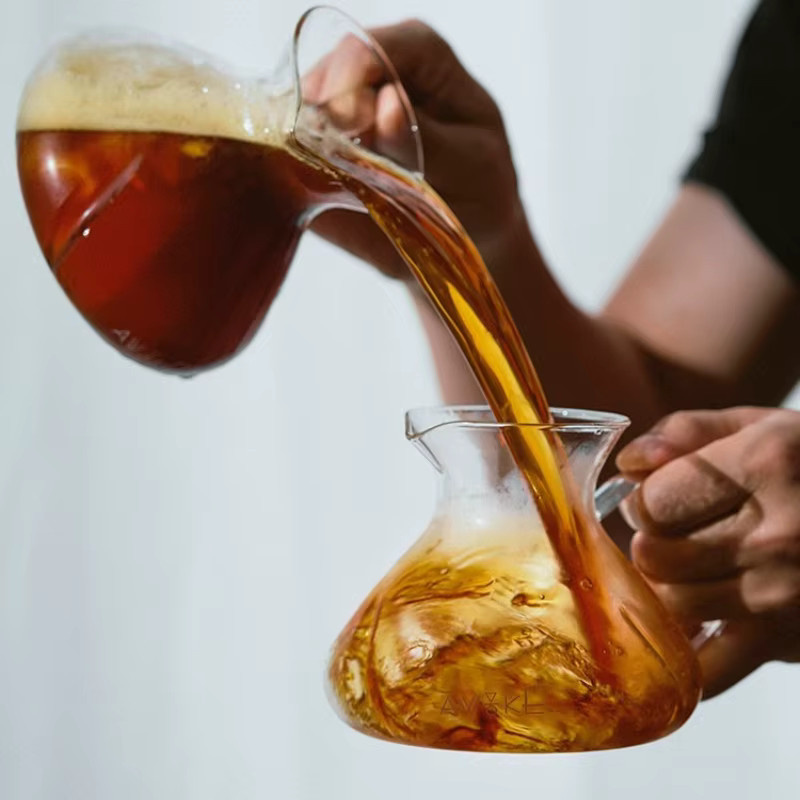 MUVNA Tornado Barista Glas-Kaffeekaraffe für Espresso und Cold Brew, transparent, 450 ml - Bild 2