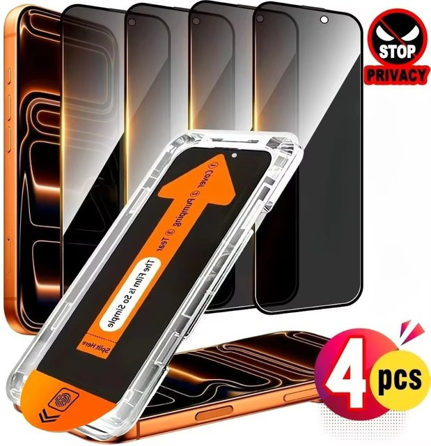 Samsung Galaxy S26 Ultra Anti-Spionage Displayschutz aus gehärtetem Glas mit oleophober Beschichtung, transparent - Bild 1