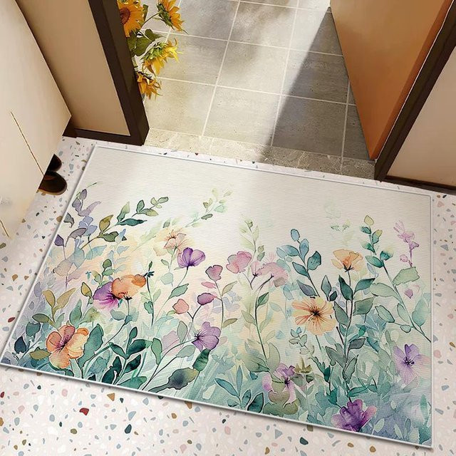 Waschbare Fußmatte für den Eingangsbereich, rutschfest und wasserdicht, Mehrfarbig, B/B: 80 x 50 cm - Bild 1