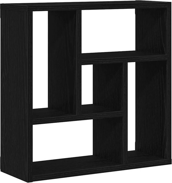 vidaXL Wandregal in Schwarz und Eichen-Optik aus Holzwerkstoff, B/H/T: 45 x 45 x 16 cm - Bild 1