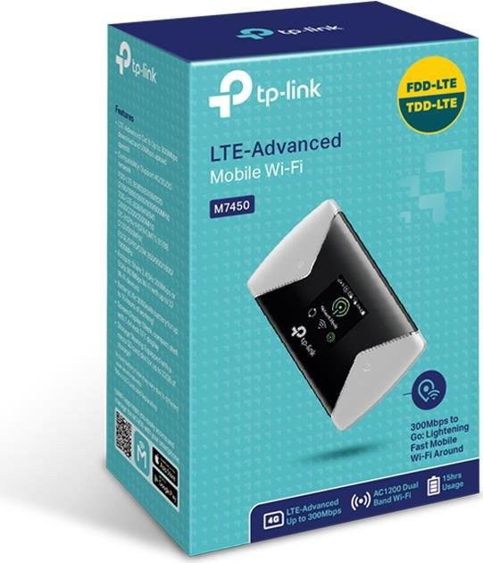 TP-Link M7450 Mobiler WLAN-Router mit 4G LTE Advanced, Wi-Fi 5 und Dual-Band in Schwarz und Silber - Bild 2