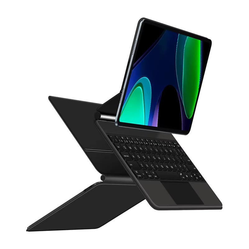 Magic Keyboard Folio für Xiaomi Pad 6 und Pad 5 11 Zoll, Smart Case mit hintergrundbeleuchteter Tastatur in Schwarz - Bild 2