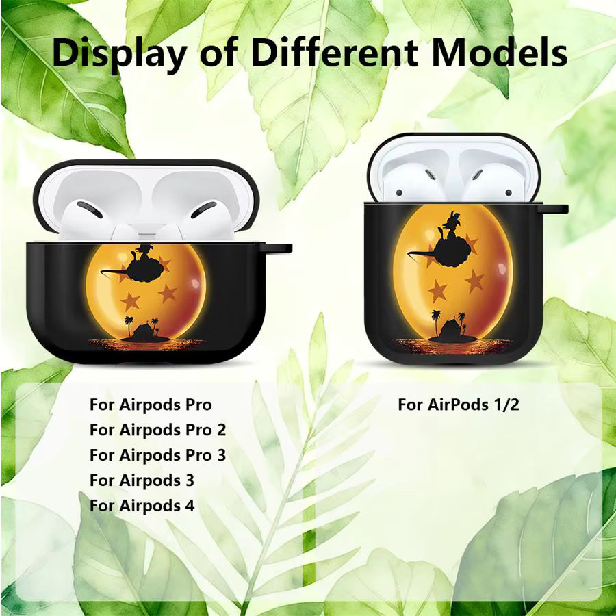 Cartoon Dragon Ball Schutzhülle für Apple AirPods Pro 1 2 3 und AirPods 4 in Schwarz - Bild 4