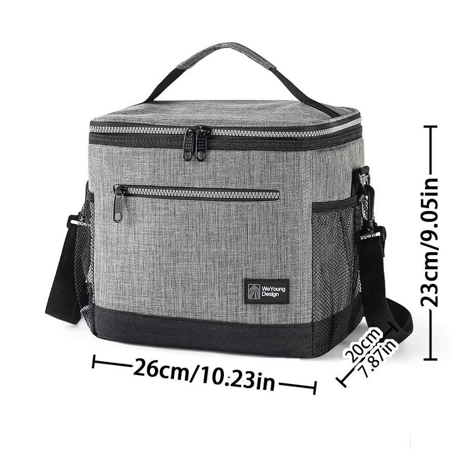 LISM Isolierte Campingtasche mit PEVA-Innenfutter, 12 l, Grau - Bild 6