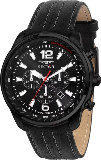 Sector Chronograph, Quarz, Edelstahl, Leder, 48 mm, Herren - Bild 1