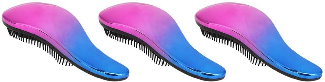 Koogeelife Massagekamm Haarbürste, 3 Stück, blau, für normales und lockiges Haar - Bild 1