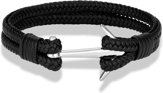 Armband Edelstahl, Schwarz, Unisex, 23cm - Bild 1
