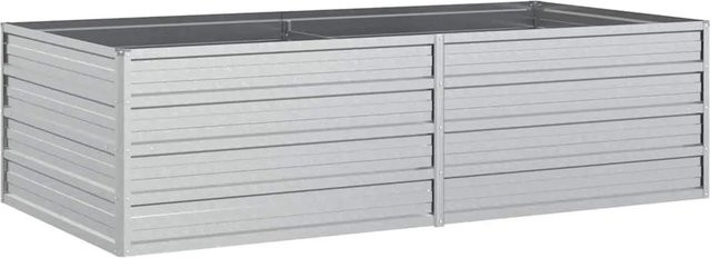 DELUKE Hochbeet OSKAR aus verzinktem Stahl in Silber, B/T/H: 160 x 80 x 45 cm - Bild 1