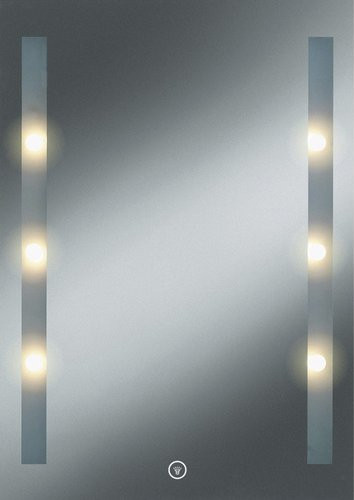 JOKEY Lichtspiegel Moon Light 1 mit LED und Touch-Schalter, transparent, B: 50 cm, H: 70 cm - Bild 1