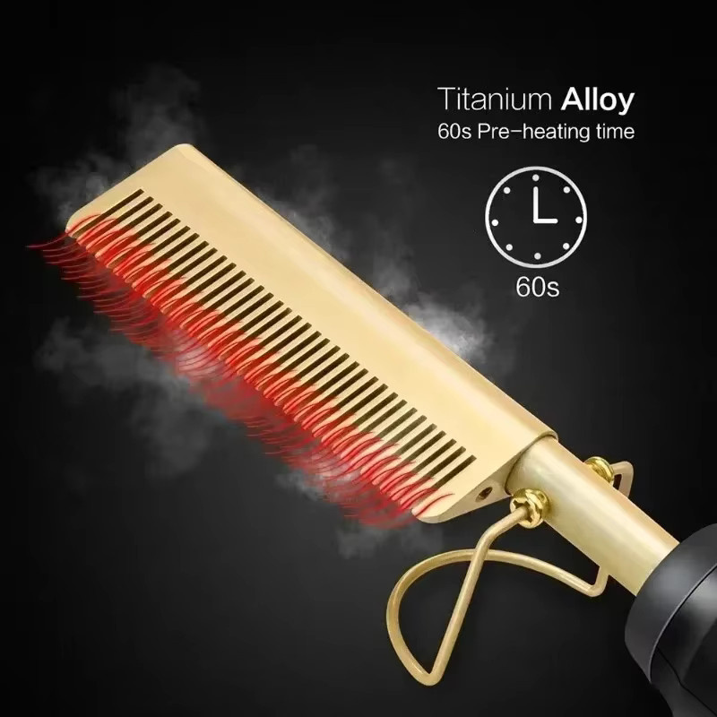 DUTRIEUX Elektrischer Heizkamm Haarglätter und Lockenstab, Unisex - Bild 2
