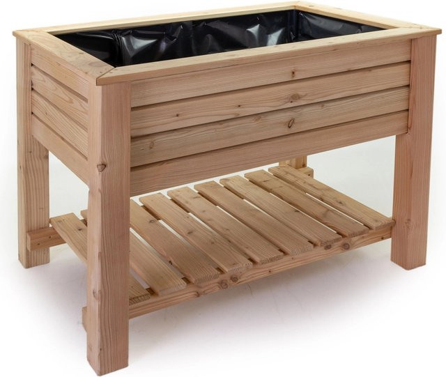 HolzFee Primus Tisch Pflanzkasten aus Lärche in Braun, H x B x T: 90 x 58 x 75 cm - Bild 1