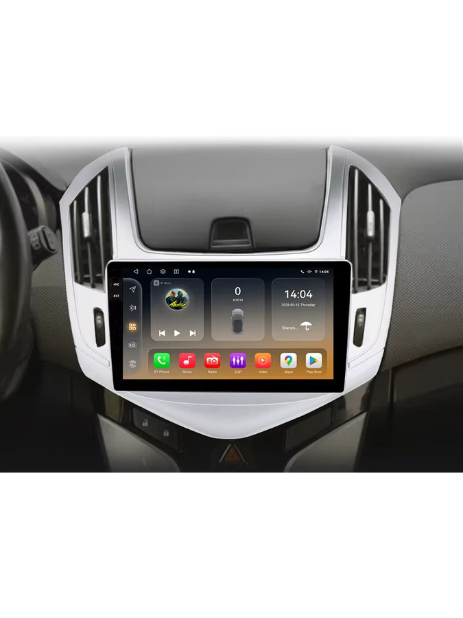 Hizpo Android 14 Autoradio für Chevrolet Cruze J300 J308 (2012-2015) mit 8GB RAM, 128GB Speicher, Snapdragon 6115, GPS und 4G Carplay in Schwarz - Bild 4