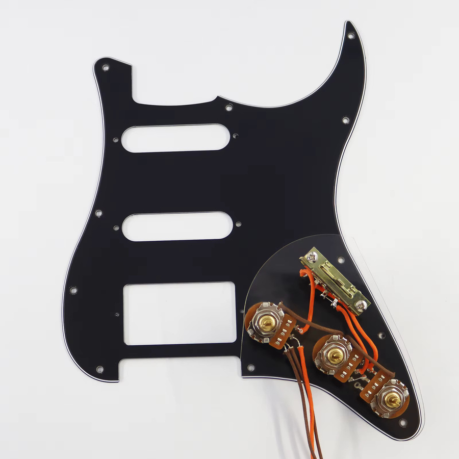 phrilam HSS E-Gitarren DIY-Verkabelungsset mit 1 Lautstärke- und 2 Tonreglern sowie 5-Gang-Schalter für ST/SQ E-Gitarren - Bild 2
