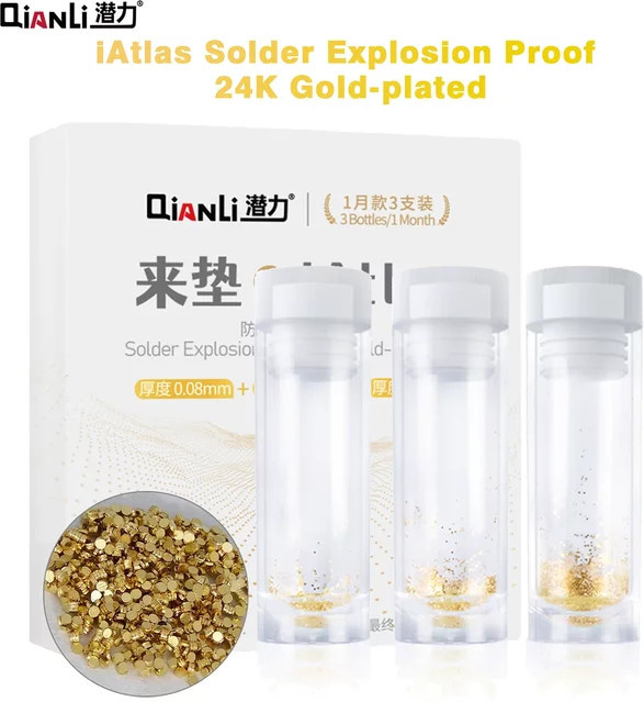 Qianli iAtlas 24k Vergoldete Folien-Dichtung für Handy-Hauptplatinen und Reballing Reparaturwerkzeug in Gold - Bild 1