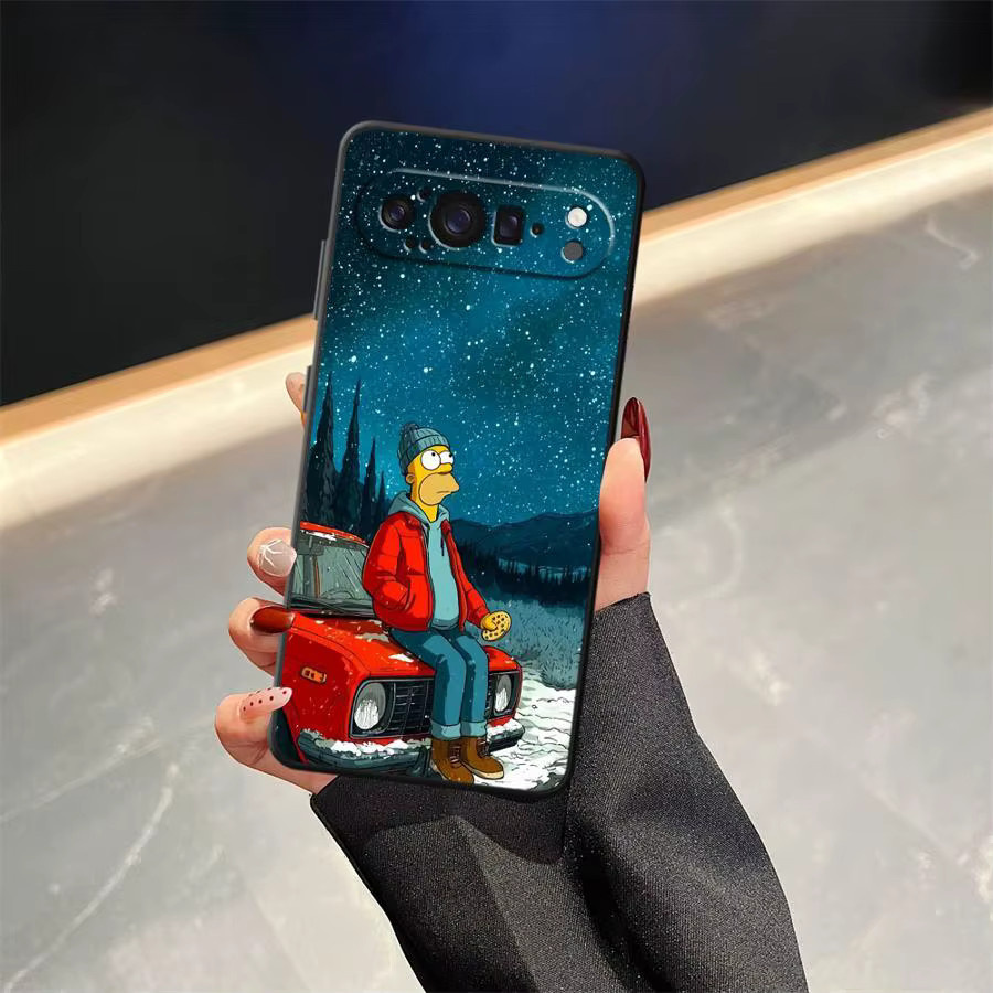 Simpsons Cartoon Handyhülle für Google Pixel 6 7 8 9 Pro XL und 6a 7a 8a 9a in Multicolour - Bild 5