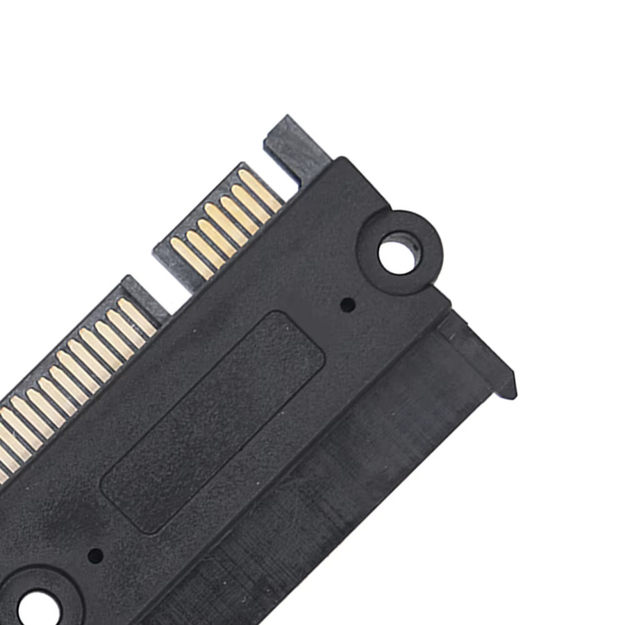 VODOOL SATA Konverter 22Pin 7 + 15 Stecker auf Buchse, Gerade, Schwarz - Bild 2