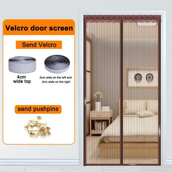 Easy Beauty Home123 Magnetischer Insektenschutz Türvorhang mit Mesh-Netz in Braun, B: 70 cm, H: 200 cm - Bild 1