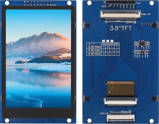 AOKIN 3,5 Zoll TFT LCD Farbbildschirmmodul in Blau kompatibel mit Arduino UNO R3 Mega2560 - Bild 1