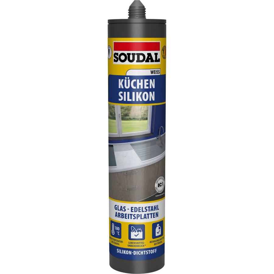 Soudal Silikon für Küche & Bad in Weiß, 300 ml - Bild 2