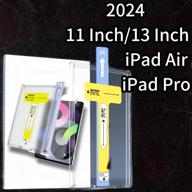 Apple Displayschutzfolie aus gehärtetem Glas für iPad Pro und iPad Air 11 und 13 Zoll, transparent, inklusive Installationsset zur automatischen Staubentfernung - Bild 1