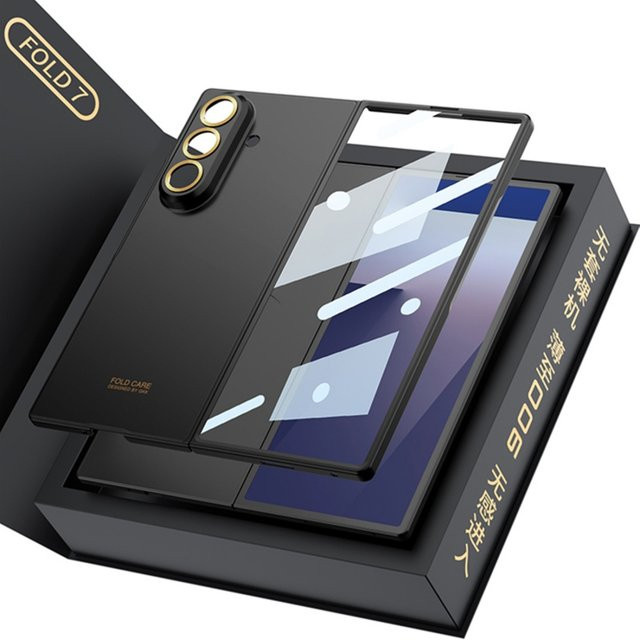 Ultradünne Handyhülle mit Bildschirmglas und Schutzfolie für Samsung Galaxy Z Fold 7 und Samsung Galaxy Z Fold 6 5G in Schwarz oder Blau - Bild 1