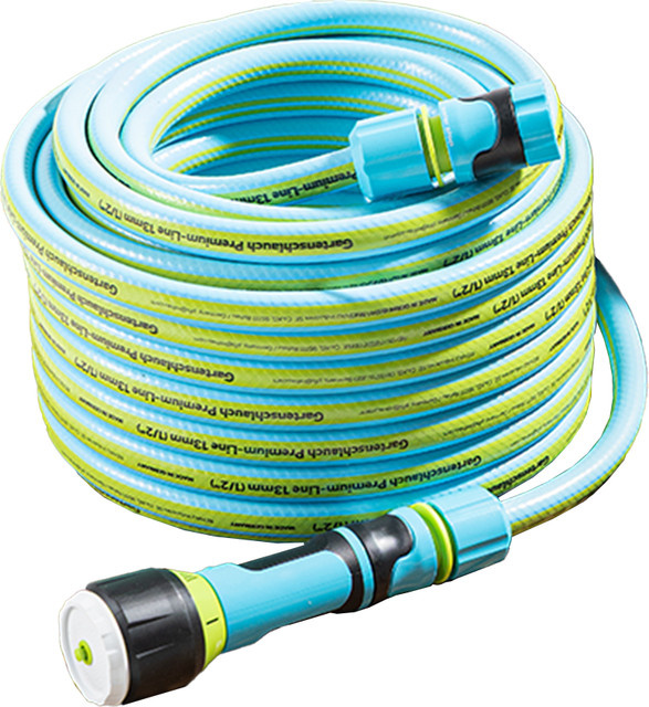 Powertec Garden Premium-Line Gartenschlauch mit Comfort Armaturen-Set in Gelb, 20 m - Bild 1
