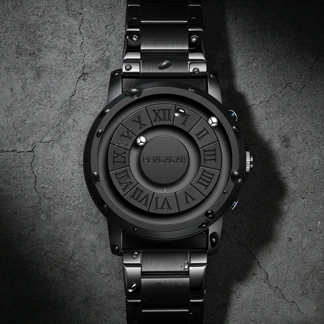 PENGAGAR Armbanduhr, Quarz, Edelstahl, Schwarz, Herren - Bild 1