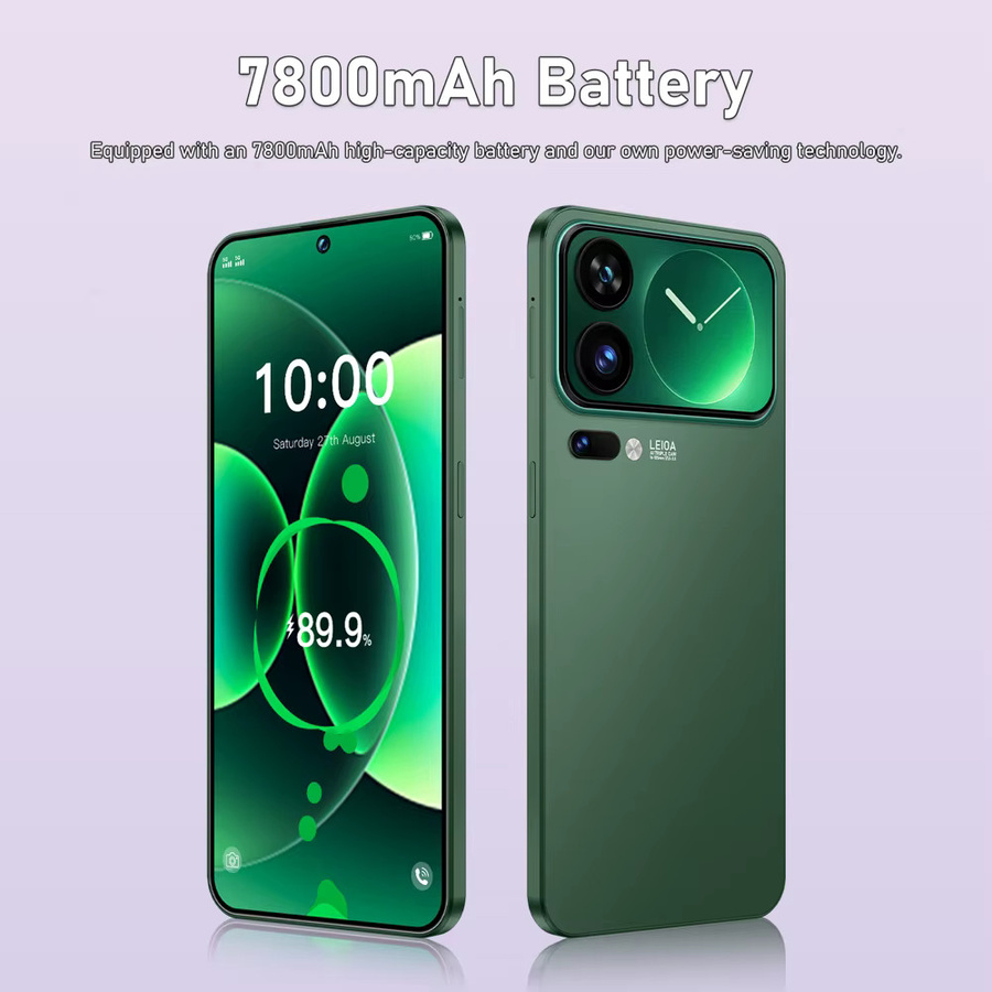 CHOTOG Android 5G Smartphone mit 7.3 HD Display, 22 GB RAM und 2 TB Speicher, Dual-SIM, 8000 mAh Akku, Schwarz oder Grün - Bild 4