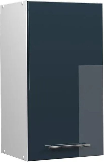 Vicco Hängeschrank Fame-Line Küchenschrank Hochglanz Weiß Dunkelblau B: 40 cm, H: 72 cm, T: 34,1 cm - Bild 2