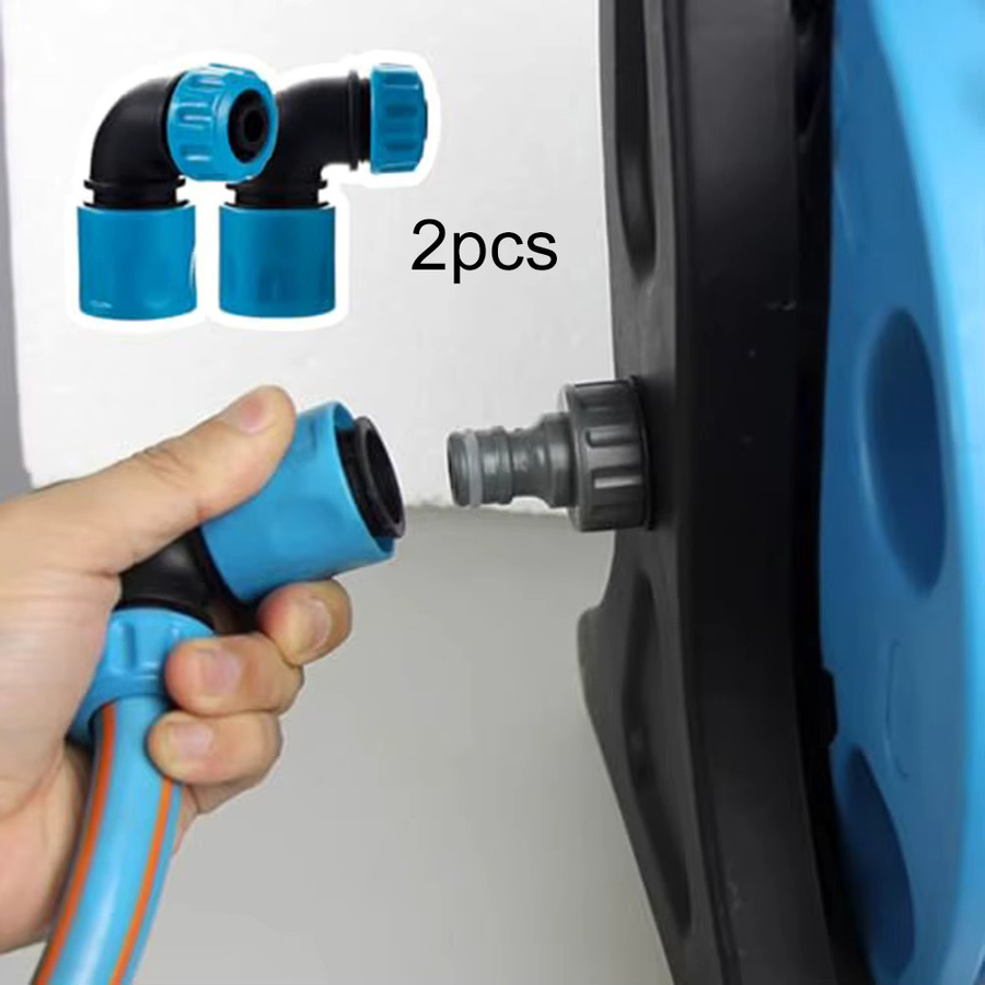 2 Stück VIBRATITE Ellenbogen-Schnellverbinder 90-Grad-Winkel für 1/2 Zoll Gartenschläuche und Bewässerungsanschlüsse - Bild 2
